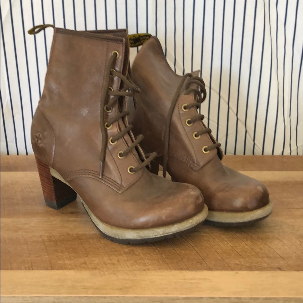 Brown Doc Marten heels